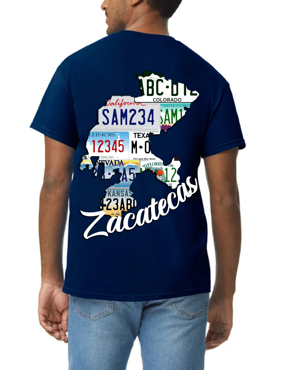 PLAYERA ALGODON ZAC PLACAS USA