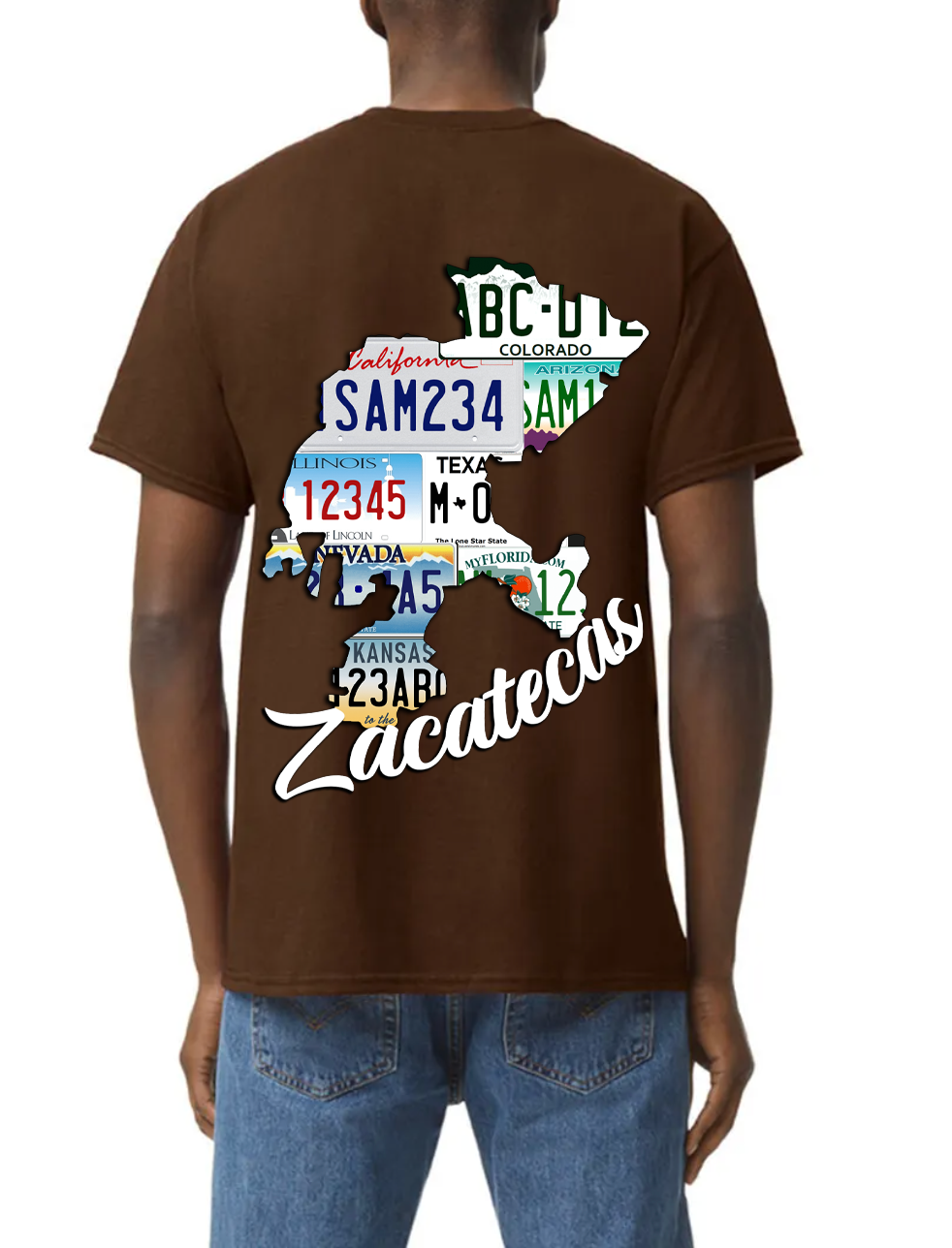 PLAYERA ALGODON ZAC PLACAS USA