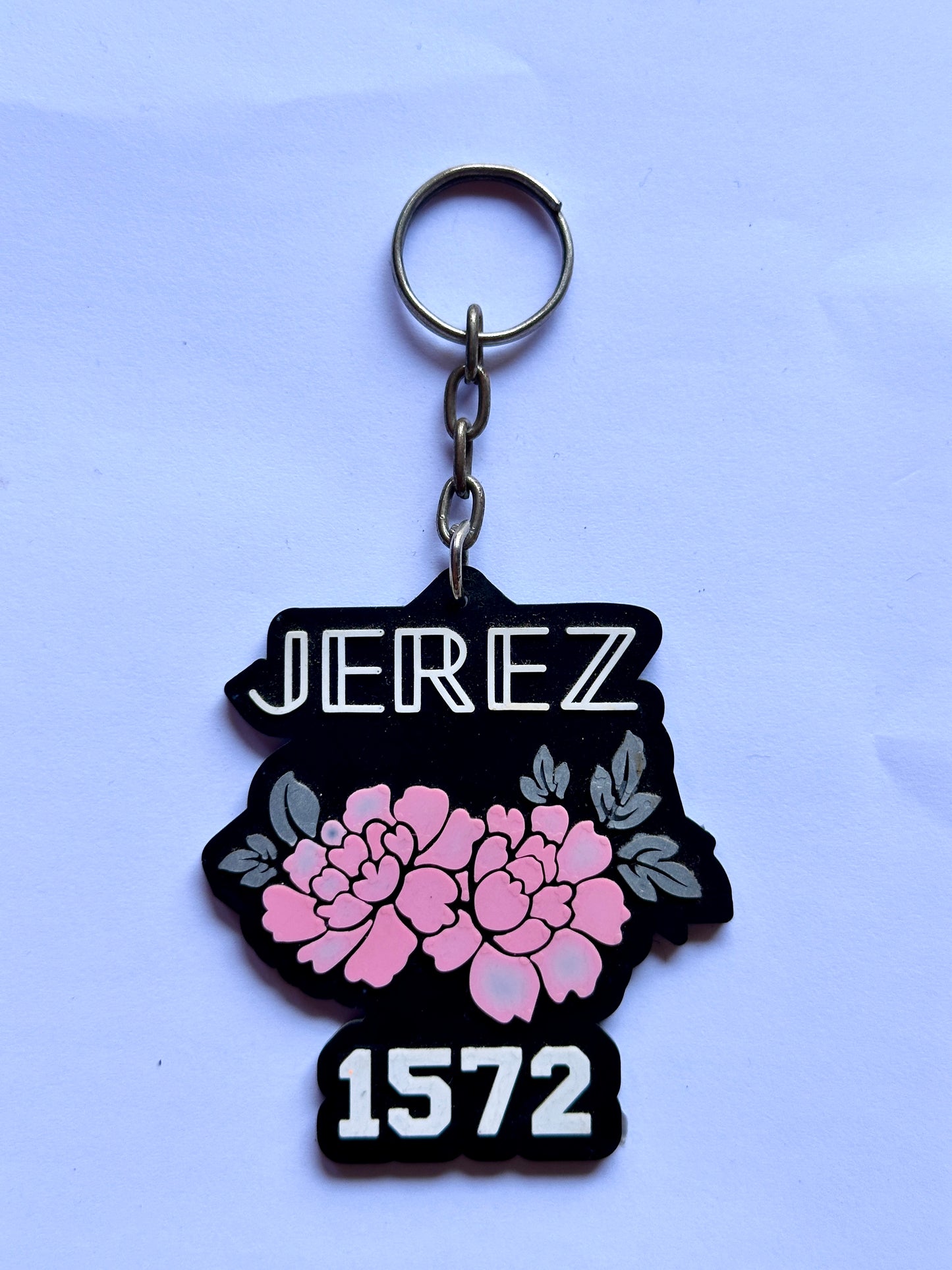 LLAVERO JEREZ FLORES ROSA PVC