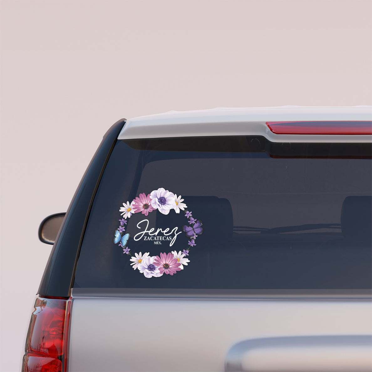 STICKER FLORES MORADAS