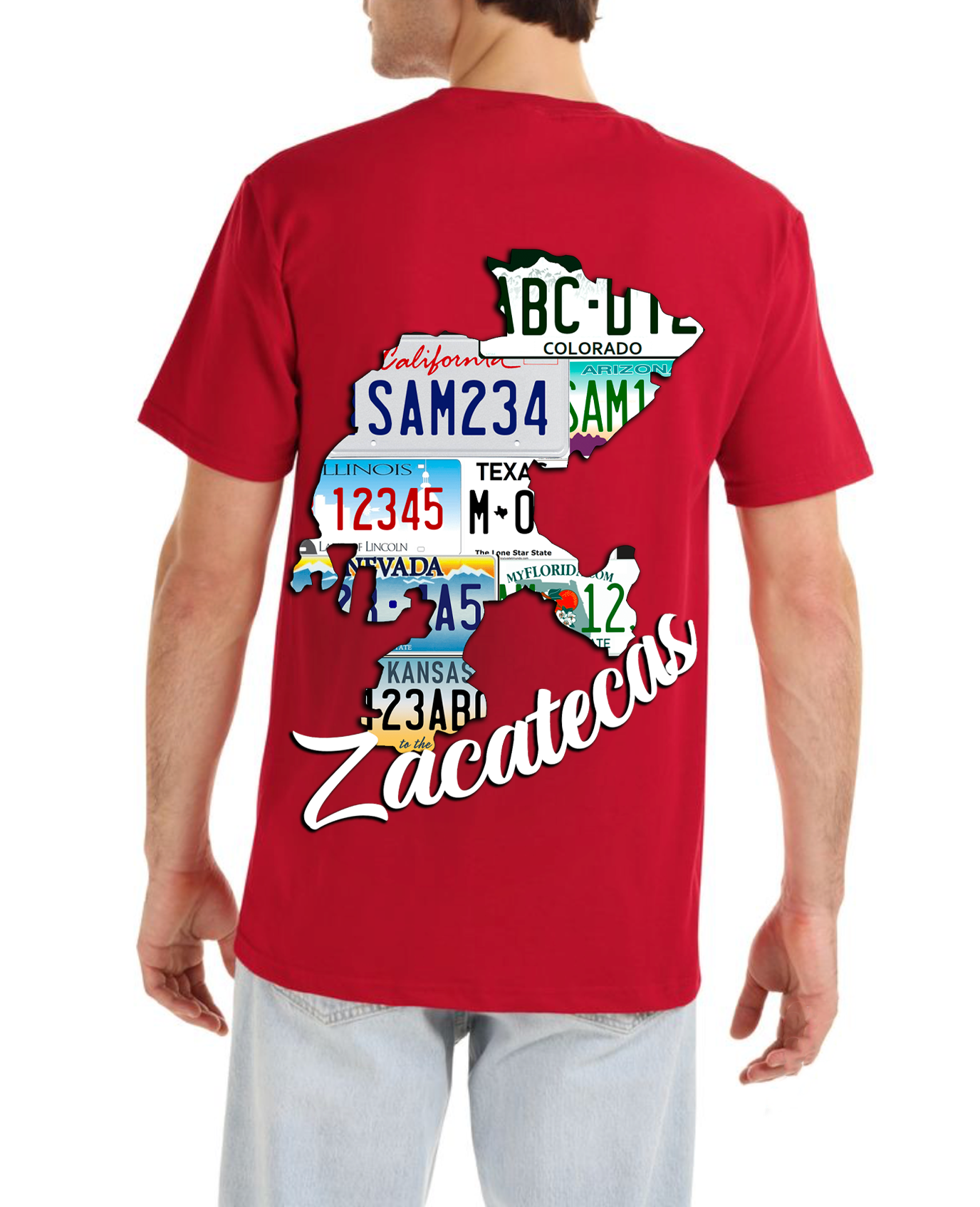 PLAYERA ALGODON ZAC PLACAS USA