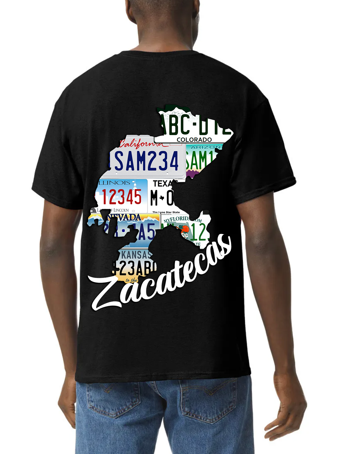 PLAYERA ALGODON ZAC PLACAS USA