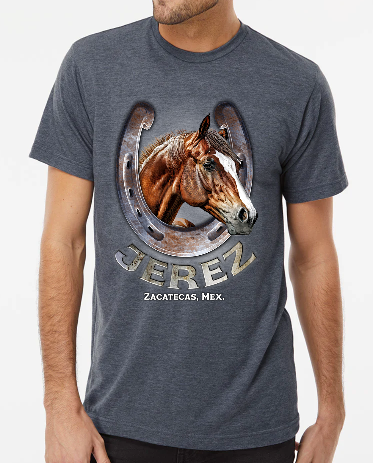 PLAYERA POLIESTER  CABALLO HERRADURA