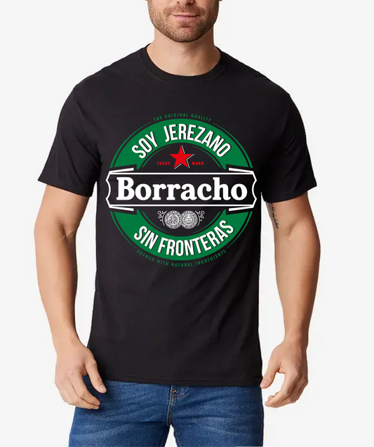 PLAYERA DE ALGODON BORRACHO SIN FRONTERAS